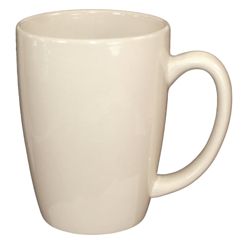 Cancun 14oz Endeaver Mug, American White, Rolled Edge Stoneware